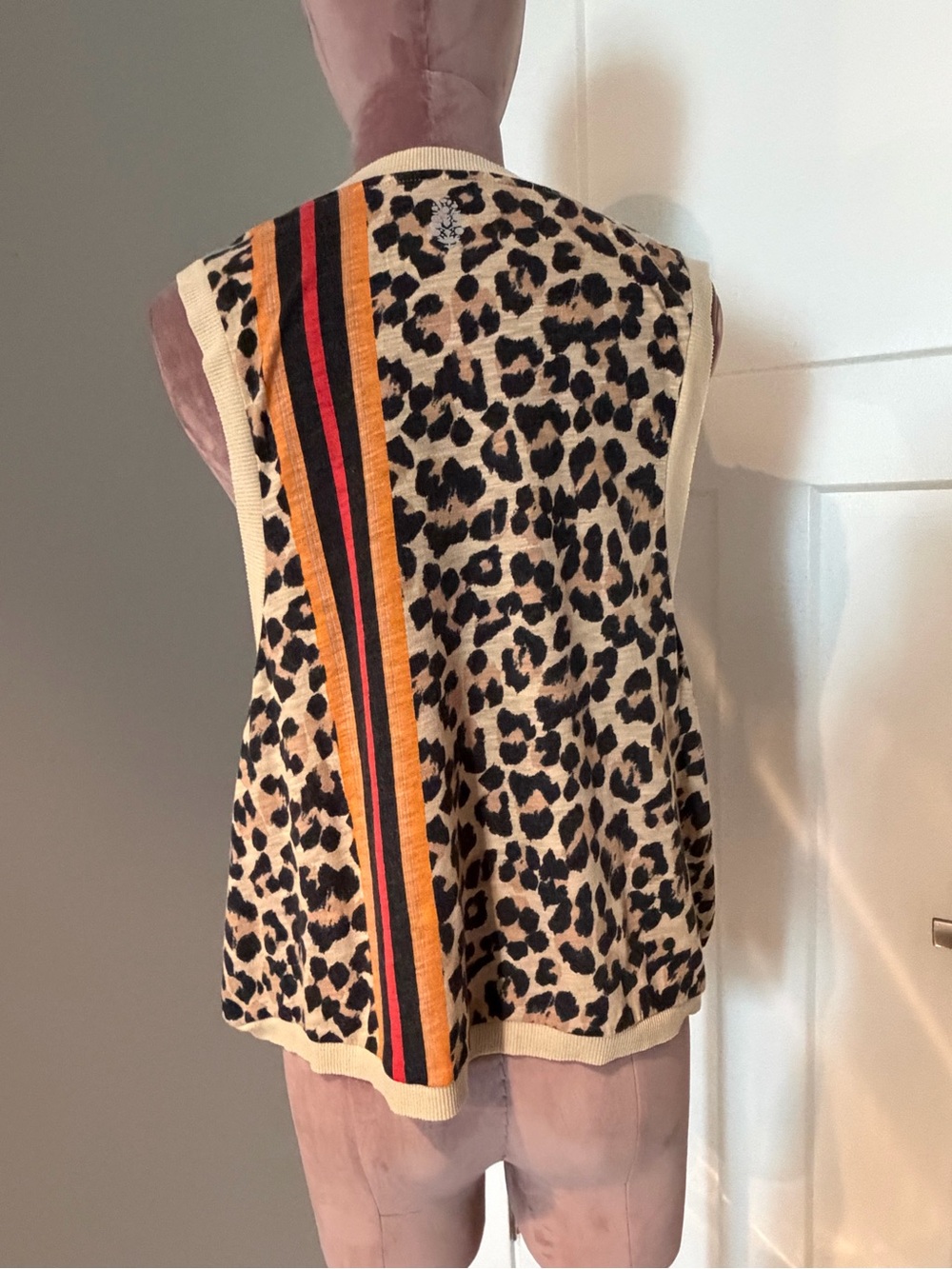 FP Movement by Free People Leopard Tank with Orange and Black Stripe - Picture 3 of 7